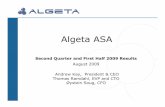 0908 Algeta 2Q09 presentation v5kundeweb.aggressive.no/users/algeta.no... · – Targeting bone metastases in patients with advanced prostate cancer –an area ... Datamonitor Stakeholder