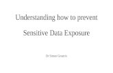 Understanding how to prevent Sensitive Data Exposure2019/03/19  · Sensitive Data Exposure Dr Simon Greatrix Just Trust The Internet! •Lots of free advice •Opinions to suit all