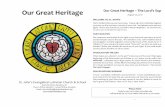Our Great Heritage - St. John's Lutheran Churchstjohnsbaraboo.org/wp-content/uploads/2017/06/... · 8/6/2017  · come, buy and eat! Come, buy wine and milk without money and without