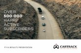 FY16 RESULTS PRESENTATION - Cartrack€¦ · CARTRACK’S VALUE PROPOSITION TO CUSTOMERS Increase fleet productivity Increase workforce efficiency Reduce operational costs Increase