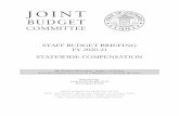 STAFF BUDGET BRIEFING FY 2020-21 STATEWIDE COMPENSATION · Article 50 of Title 24, C.R.S., sets forth the State Personnel System Act. Section 24-50-101, C.R.S., sets forth two broad