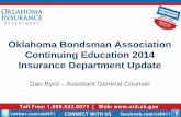 Oklahoma Bondsman Association Continuing Education 2014 ... · • The Oklahoma Insurance Department will deny an appointment if the bail bondsman owes fines to the Legal Division