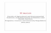 Faculty of Agricultural and Environmental Sciences ... · 2010-2011. The publication is produced in electronic form and the most recent version is the official university publication.
