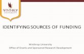 IDENTIFYING SOURCES OF FUNDING - Winthrop University · Funding Mechanisms Grants Funding is being provided to the recipient to carry out a project, research, or another activity