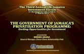 presented by DENISE ARANA - Developing Markets...the Negril Aerodrome in Negril, Hanover; ENTITIES SLATED FOR PRIVATISATION Wallenford Coffee Company Limited •PRIVATISATION MODALITY: