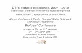 DTI’s biofuels experience, 2004 - 2010Andre Kudlinski).pdf · 3/2/2011  · AN OUTLINE OF THE PRESENTATION (1) THE PROS and CONS of BIOFUEL PRODUCTION in SA 1. The strategic, economic,