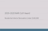 2019 2020 NARI CotY Award€¦ · 2019–2020 NARI CotY Award Residential Interior Renovation Under $100,000