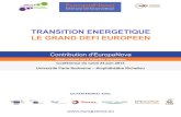 TRANSITION ENERGETIQUE LE GRAND DEFI EUROPEENcdn.europanova.eu/wp-content/uploads/2013/06/... · 2013-06-25 · TRANSITION ENERGETIQUE - LE GRAND DEFI EUROPEEN 3 PROGRAMME DE L’EVENEMENT
