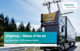 eHighway Status of the art - aeit-taa.org€¦ · Turnkey Projects & Electrification Siemens Mobility @ a glance Business Units Products, solutions and turnkey systems for rail and