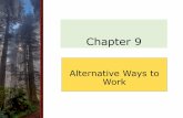 Chapter 9 · Chapter 9 Alternative Ways to Work. Presentation Overview • How are jobs created? • Alternative ways to work • Contingent workforce • The gig economy • Retirement