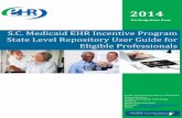 S.C. Medicaid EHR Incentive Program State Level ...S.C. Medicaid EHR Incentive Program State Level Repository User Guide for Eligible Professionals 2014 Participation Year SLR Guide
