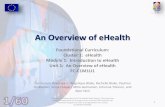 An Overview of eHealth · • health: the state of the human body, its systems, and ... –Telemedicine and mobile health (mHealth) –Population and Public eHealth –Virtual healthcare