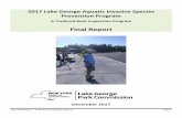 2017 Lake George Aquatic Invasive Species …...Trout Lake Trout Lake was included in the boat inspection program for the 2017 season. Trout Lake is tributary to Lake George, falls