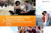 Harmonization of the Digital Dividend · McKinsey & Company Inc., The Global Information Technology Report 2009 – 2010) Economic and social benefits of digital dividend spectrum