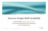 Secure Origin BGP (soBGP)soBGP – NANOG28 © 2003, Cisco Systems, Inc. All rights reserved. 1 Secure Origin BGP (soBGP) Alvaro Retana (aretana@cisco.com) IP Routing Deployment and