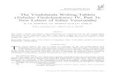 The Vindolanda Writing-Tablets Tabulae Vindolandenses IV ... · Vindolanda; writing-tablets I. INTRODUCTION T his article follows the two in which we published all the ink writing-tablets