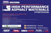 THE HIGH PERFORMANCE ASPHALT MATERIALS · HIGH PERFORMANCE ASPHALT MATERIALS symposium THE centre for pavement and transportation technology (CPATT) PRESENTS SYMPOSIUM CHAIRMAN Prof.