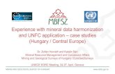 Experience with mineral data harmonization and UNFC ... · –Czech Republic –Other sources of information •Summary ... UNFC-2009, CRIRSCO-2010, JORC-2012, PERC-2012, SPE-PRMS,