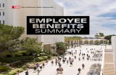 Employee Benefits Summary€¦ · compensation. Full-time employees (or part-time employees working at least halftime) are automatically enrolled in the CalPERS Retirement Plan. To