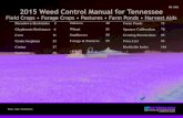 PB 1580 2015 Weed Control Manual for Tennessee COMPLETE... · 2015-05-26 · PB 1580 Burndown Herbicides 5 Glyphosate Resistance 6 Corn 55 11 Grain Sorghum Forage & Pastures 21 Cotton-26