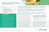 Âge d’introduction · 2019-09-18 · • L’EFSA n’a identifié aucune preuve qui démontre que l'introduction d'aliments complémentaires avant l'âge de 6 mois soit nocive