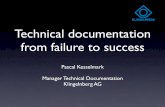 Technical documentation from failure to successdownloadcentre.sdl.com/tridion/SC-Summit-2012/... · Pascal Kesselmark Manager Technical Documentation ... production_time publication_system