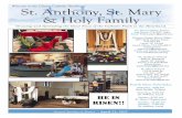 Welcome to the Cluster Catholic Parishes of St. Anthony ... · 23/4/2017  · Cell Phone: 715-937- 1644 Email: frstevesaplw@gmail.com Cluster ... They will sense from all of us the