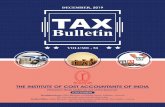 Bulletin - Institute of Cost Accountants of India · Bulletin TAX (Statutory Body under an Act of Parliament) THE INSTITUTE OF COST ACCOUNTANTS OF INDIA Headquarters: CMA Bhawan,