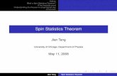 Spin Statistics Theorem - University of Chicagohep.uchicago.edu/cdf/frisch/p363/jian_testbmr.pdfOutline What is Spin Statistics Theorem? A few heuristic proof Understanding the theorem