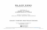 Princess Non Catalytic - Blaze King · Date Printed: February 15, 2008 3 Version 1.02