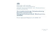 Scrutinising Statutory Instruments: Departmental Returns, 2006 · whenever Parliament is sitting to consider a batch of recent instruments and draft instruments. Our assessments on