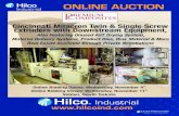 Cincinnati Milacron Twin & Single Screw Extruders with ... · Equipment #65 2000 Vertical Ribbon Mixer, S/N 5064, WAM Exhaust Fan, Aqua Poly High & Low Sensor GRANULATORS 1 – AEC