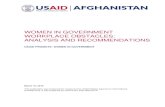 WOMEN IN GOVERNMENT WORKPLACE OBSTACLES: ANALYSIS …€¦ · women in government workplace obstacles: analysis and recommendations usaid promote: women in government contract no.