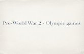 Pre-World War 2 - Olympic gamesBroke his promise & invaded the rest of Czechoslovakia. Germany & Russia signed a pact, no attacking each other. Key place: Poland. British & French