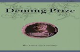 TQM Diagnosis by the Deming Prize Committee Deming Prize...How was the Deming Prize Established The Deming Prize and Development of Quality Control/Management The late Dr. W. E. Deming