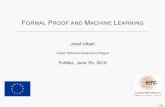 Formal Proof and Machine Learning 0.85 · 2020-03-09 · Induction/Learning vs Reasoning – Turing 1950 – AI 1950: Computing machinery and intelligence – AI, Turing test On pure