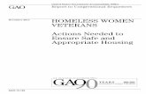 GAO-12-182, HOMELESS WOMEN VETERANS: Actions ...Page 1 GAO-12-182 Homeless Women Veterans United States Government Accountability Office Washington, DC 20548 December 23, 2011 The