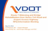 Route 7 Widening and Bridge Rehabilitation Over Dulles Toll Road … · 2014-05-27 · Project Overview (Section 2.0) • Route 7 Widening and Bridge Rehabilitation over Dulles Toll