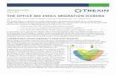 THE OFFICE 365 EMAIL MIGRATION ICEBERG · Most organizations use the migration to Office 365 email as a way to start showcasing SharePoint (think project sites and team sites) and