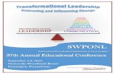 INSPIRE SUPPORT INTEGRITY VISIONARY INFLUENCE … SWPONL... · The theme of this year’s conference, “Transformational ... Health care is in a time of transition that is unlike