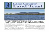 Wright Property acquisition is one of the s largest projects · 2018-12-08 · Lake County Land Trust’s largest projects By Roberta Lyons Untouched shoreline habitat at the Wright