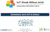 EXPERIENCE WITH IOT IN AFRICA · 06/06/2018  · EXPERIENCE WITH IOT IN AFRICA Dr. Mamour DIOP IoT Week 2018 –Bilbao, Spain June 6, 2018