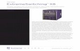 ExtremeSwitching X8...HPC core for future cluster expansions, while running multi-100G bandwidth between clusters. Share ExtremeSwitching™ X8 – Data Sheet 5 RESILIENT CAMPUS BACKBONE