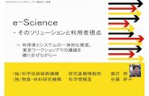 e-Science - Goethe-Institut · 2010.03.25 デアヂヹシソヅァヺヂ゠ヺ報告会in 京都 e-Science-そのセヨャヺサュヱと利用者視点｜利用者とサシツマの一体的な推進。