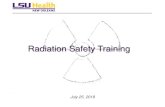 Radiation Safety Training - LSU Health New Orleans · 2018-07-25 · Radiation Safety Training. Radiation Basics Types of Radiation Units of Measurement Potential Health Effects Background