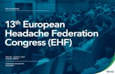 13th European Headache Federation Congress (EHF)...individual symptoms. Physiotherapy consisted of microwave diathermy and myofascial release with manual techniques. The primary outcome