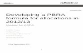 ACRA(2011)19 Developing a PBRA formula for allocations in ... · 2. Developan improved ‘PBRA3’ formula for use in allocations to practices in 2012/13 ) 3. Developand model options