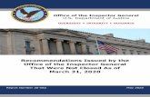 Recommendations Issued by the Office of the …...The attached report contains information about recommendations from the Department of Justice (DOJ) Office of the Inspector General’s