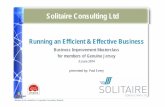 Running an Efficient & Effective Business Running an Efficient & Effective Business Business Improvement