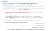 Employee Benefit Plan Voluntary Correction Programs ...media.straffordpub.com/products/employee-benefit... · 17/2/2015  · Fixing Costly Errors and Preserving Tax Benefits Leveraging
